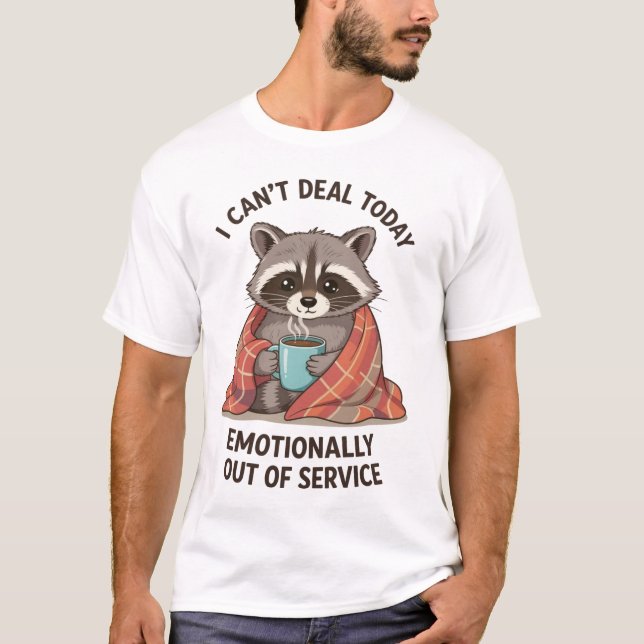 T-shirt mignon avec un raton laveur  (Devant)