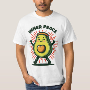 T-shirt Mignon Avocado "Paix Intérieure" Funny Yoga T-shir