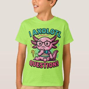 T-shirt Mignon Axolotl Nerd I Axolotl Questions Marques de