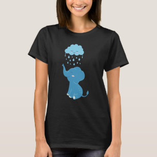 T-shirt mignon bébé éléphant pluie 1