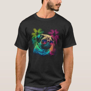 T-shirt Mignon bouledogue de plage