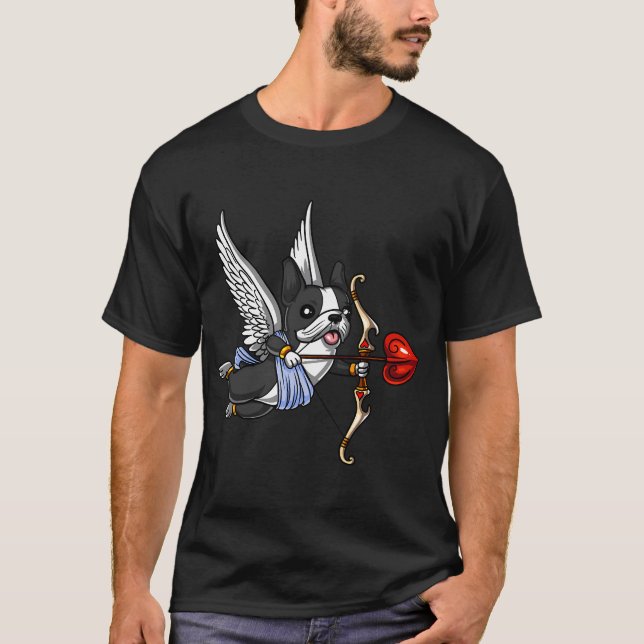 T-shirt Mignon Bouledogue Français Cupidon (Devant)