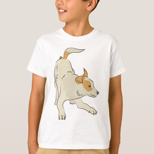 T-shirt Mignon bronzage léger de chien de Heeler si ! (Devant)