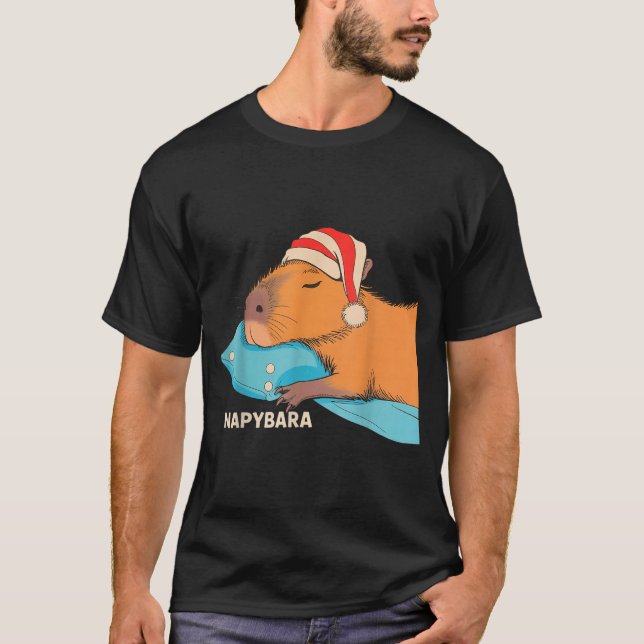 T-shirt Mignon Capybara Sleeng Napybara Pyjama Garçons Fil (Devant)