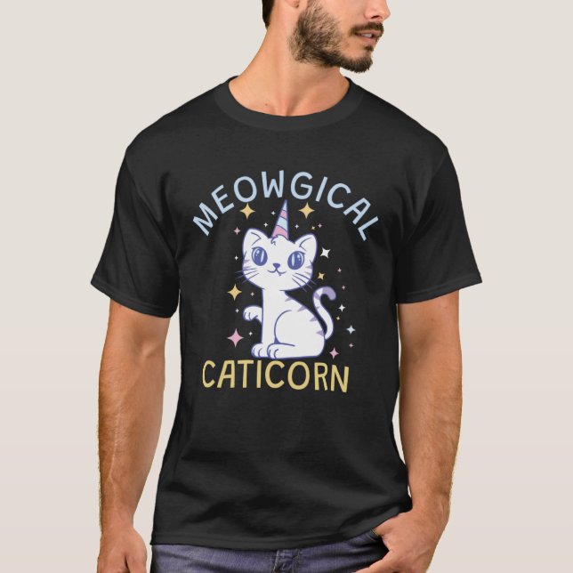 T-shirt Mignon Caticorne Magique (Devant)