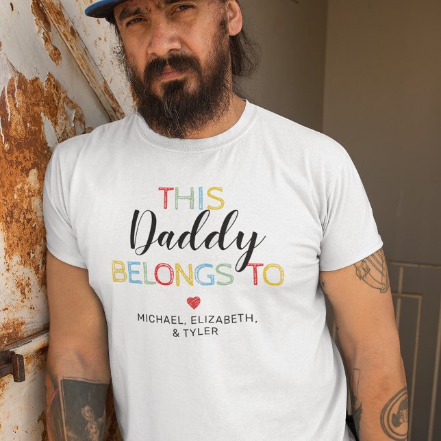 T-shirt Mignon Ce Papa Appartient À (Créateur téléchargé)