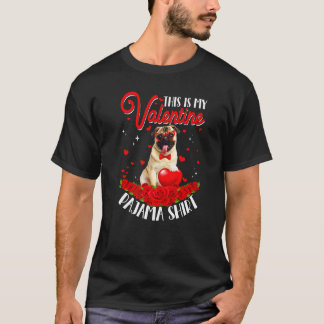 T-shirt Mignon Ceci Est Mon Pyjama De La Saint-Valentin Pu