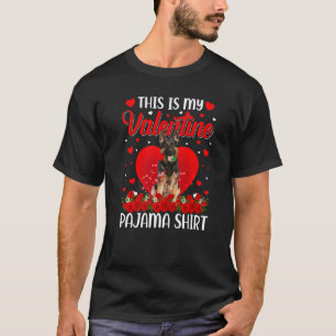 T-shirt Mignon C'est La Saint-Valentin De Mon Berger Allem