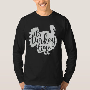T-shirt Mignon C'est l'heure de la dinde Fête de Thanksgiv