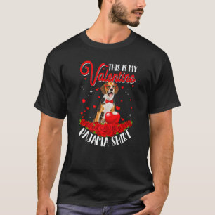 T-shirt Mignon C'est Mon Pyjama De La Saint-Valentin Beagl