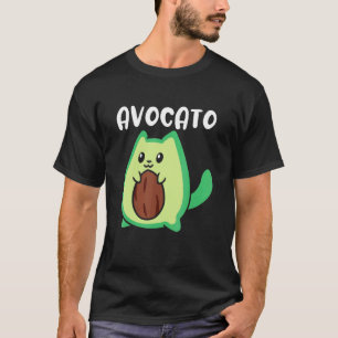 T-shirt Mignon Chat Avocat Végétalienne Dame Chat Papa Cha