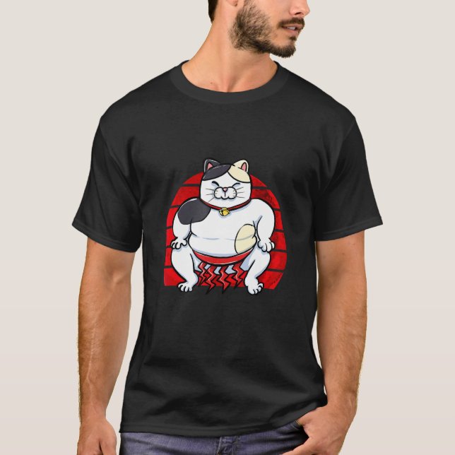 T-shirt Mignon chat de sumo en pyjama (Devant)