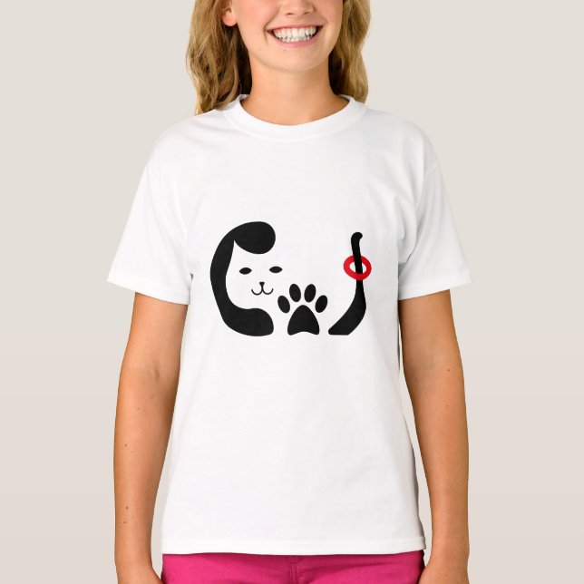 T-shirt Mignon Chat Drôle Miaou (Devant)
