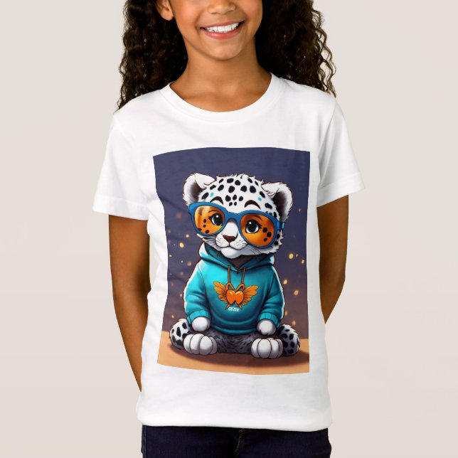 T-Shirt mignon chat enfants T, shart (Devant)