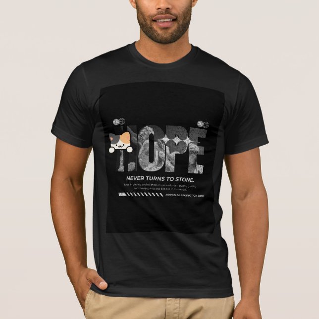 T-shirt mignon chat & espoir design (Devant)