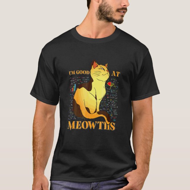 T-shirt Mignon Chat Math Pun (Devant)