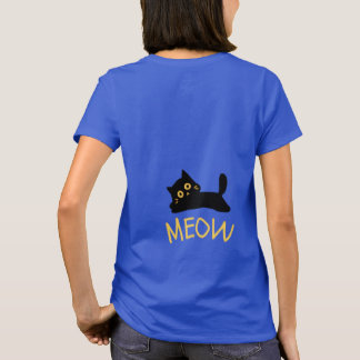 T-shirt Mignon Chat Noir MIAOU pour les Amoureux d