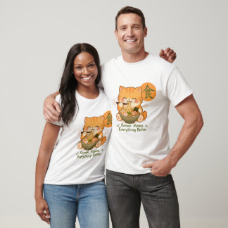 T-shirt Mignon Chat Ramen – Chat Kawaii Mangeant du Ramen