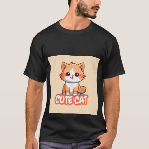 T-shirt Mignon Chat Roux Kawaii Enlacent Boîte Cadeau ✨🎁