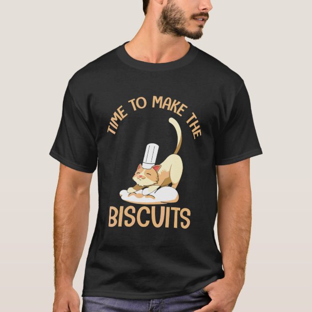 T-shirt Mignon Chat Temps De Faire Les Biscuits Chat Unive (Devant)