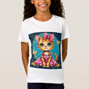 T-Shirt Mignon chaton de dessin animé