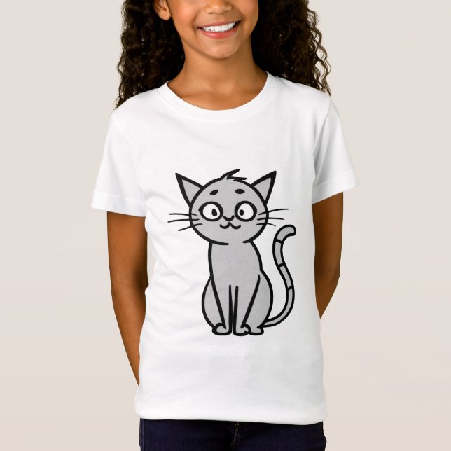 T-Shirt Mignon chaton drôle (Devant)