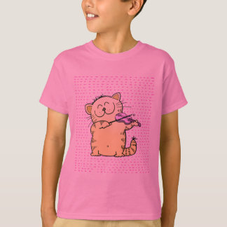 T-shirt Mignon-Chaton-violoniste