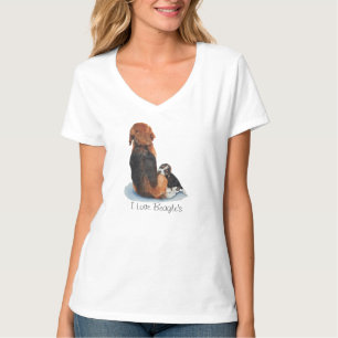 T-shirt mignon chiot beagle bouddin maman chien