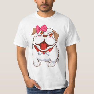 T-shirt Mignon chiot dessiné Bouledogue anglais