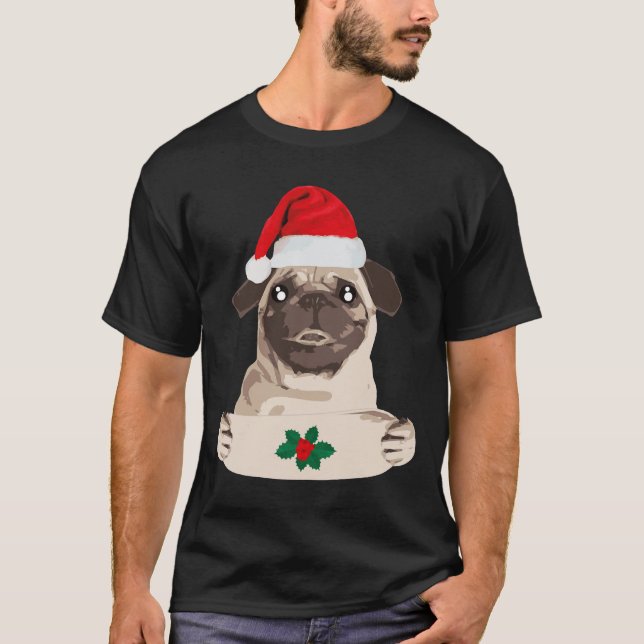 T-shirt mignon chiot pug classique  38 (Devant)