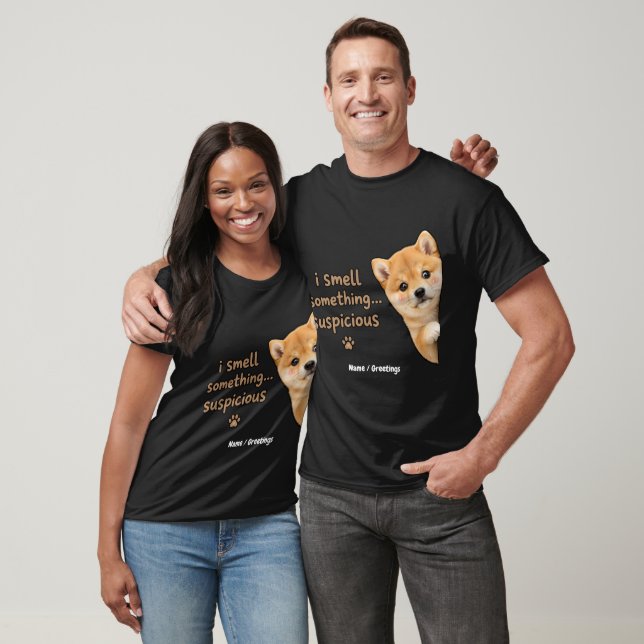 T-shirt Mignon chiot Shiba Inu Citation drôle d'odeur Chie (Unisexe)