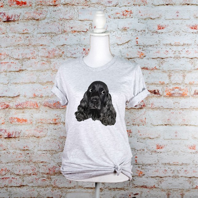 T-shirt Mignon Cocker Spaniel noir (Créateur téléchargé)