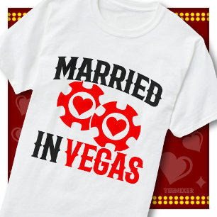 T-shirt Mignon couple marié puces de casino de Vegas Amour