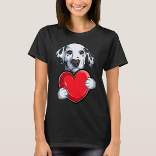 T-shirt Mignon Dalmatien Saint Valentin Chien Dalmatien