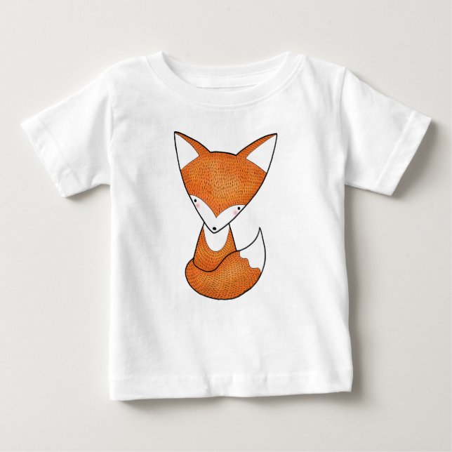 T-shirt mignon d'animal de région boisée de Fox de (Devant)