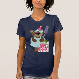 T-shirt mignon d'anniversaire d'ours de nounours