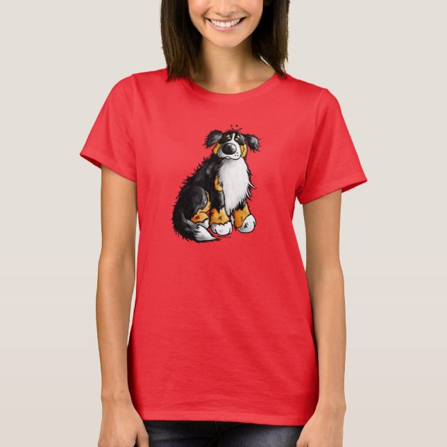 T-shirt mignon de bande dessinée de chien de (Devant)