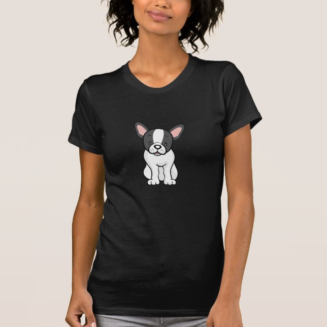 T-shirt mignon de bouledogue français de bande (Devant)