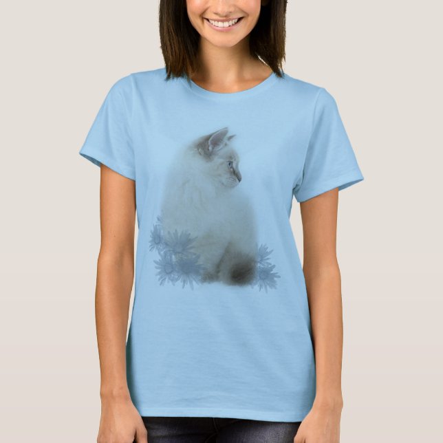 T-shirt mignon de chaton de ragdoll (Devant)
