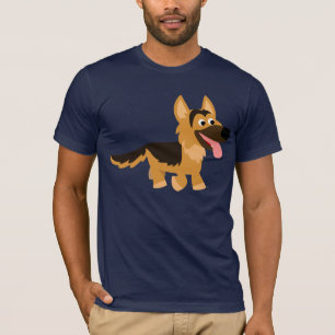 T-shirt mignon de chien de berger allemand de