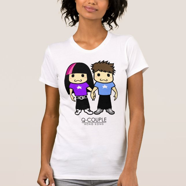 T-shirt mignon de couples (Devant)