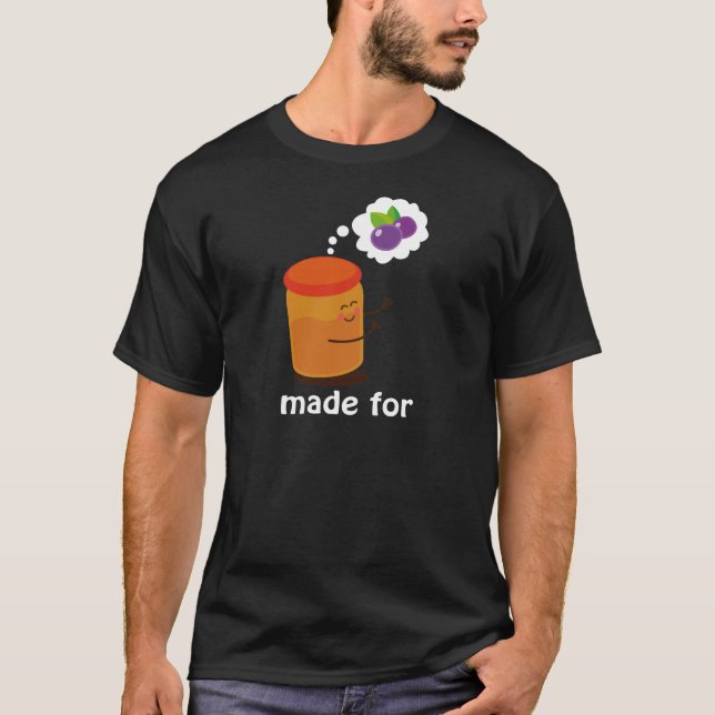 T-shirt Mignon de couples fait l'un pour l'autre PBJ (Devant)