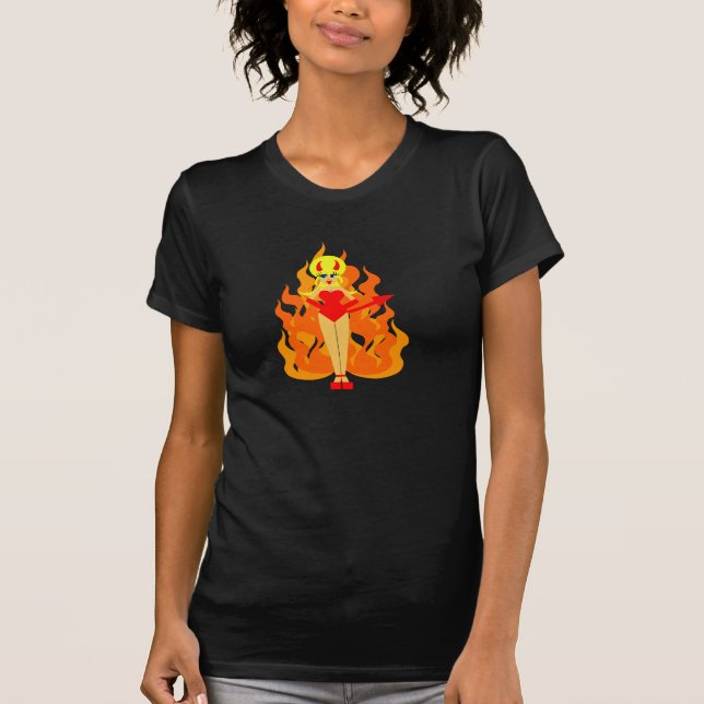 T-shirt mignon de diable d'art de bruit (Devant)