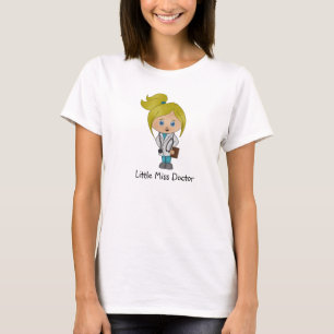 T-shirt mignon de femme docteur - blonde