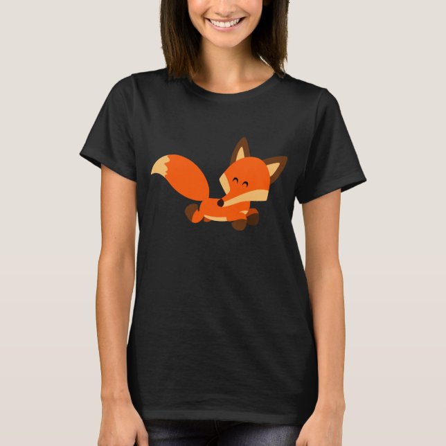 T-shirt mignon de femmes de Fox de bande dessinée (Devant)