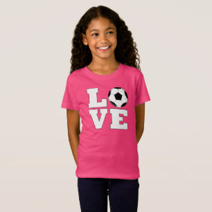 T-shirt mignon de footballeur d'AMOUR du football