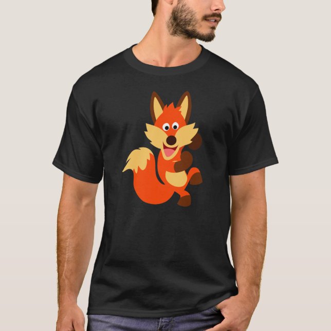 T-shirt mignon de Fox de bande dessinée de danse (Devant)