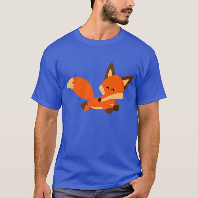 T-shirt mignon de Fox de bande dessinée de flotte (Devant)