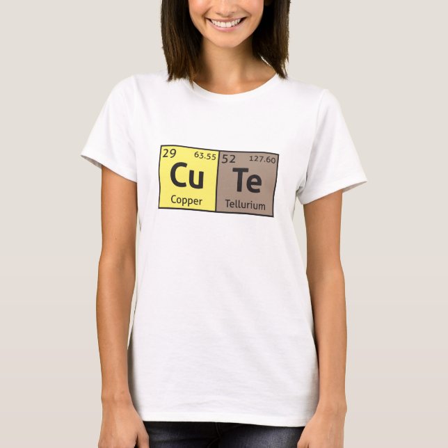 T-shirt "mignon" de la science de comédie de dames (Devant)