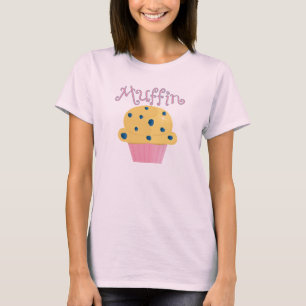 T-shirt mignon de petit pain de myrtille de petit